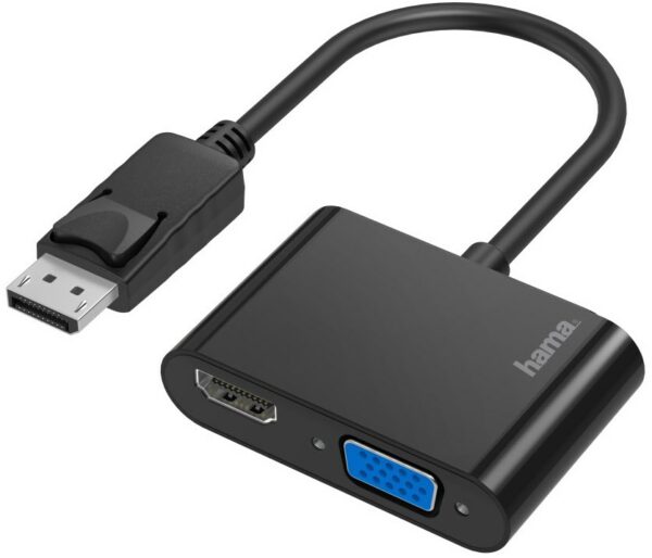 Hama Video-Adapter 2in1 DP-Stecker>VGA/HDMI-Buchse schwarz