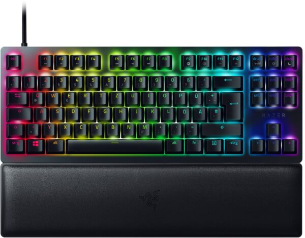 Razer Huntsman V2 Tenkeyless (DE) Gaming Tastatur Linear Optical Switch (Red) schwarz