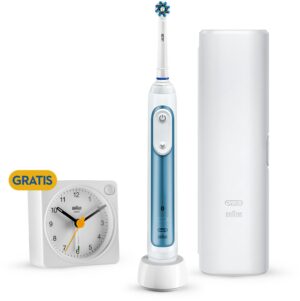 Oral-B Smart Expert Special Design Edition mit Wecker Elektrische Zahnbürste weiß/blau