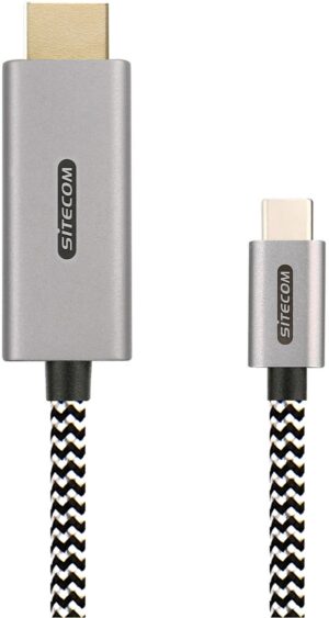 Sitecom USB-C > auf HDMI Kabel (2m) silber