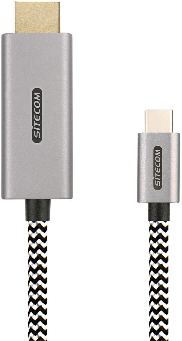 Sitecom USB-C > auf HDMI Kabel (2m) silber