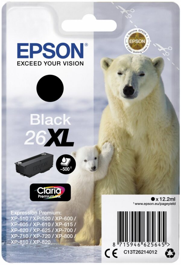 Epson 26XL Claria Premium Tintenpatrone schwarz