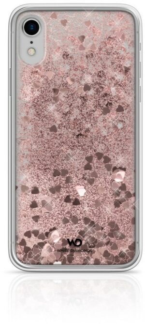 White Diamonds Cover Sparkle Schutzhülle für iPhone XR rose gold hearts