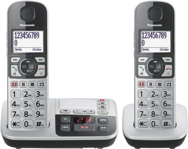 Panasonic KX-TGE522GS Schnurlostelefon mit Anrufbeantworter silber