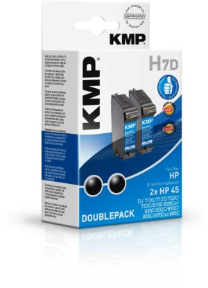 KMP H7D (2x 1100 S.) recycled Tinten-Doublepack schwarz