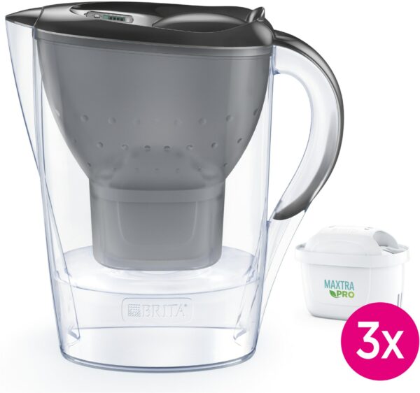 Brita Starterpaket Marella (inkl. 3 MX) Wasserfilter graphit