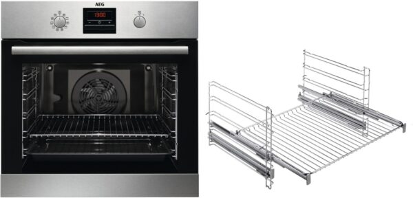 AEG BPF33102VA Einbaubackofen bestehend aus BPS33102ZM + TR2LFV edelstahl/cleansteel / A+