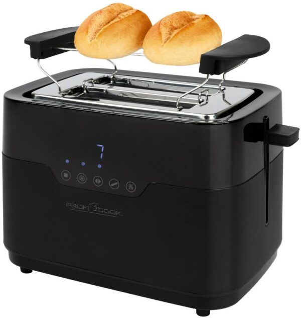 ProfiCook PC-TA 1244 Kompakt-Toaster edelstahl/schwarz