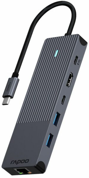 Rapoo USB-C 6-in-1 Multiport Adapter grau