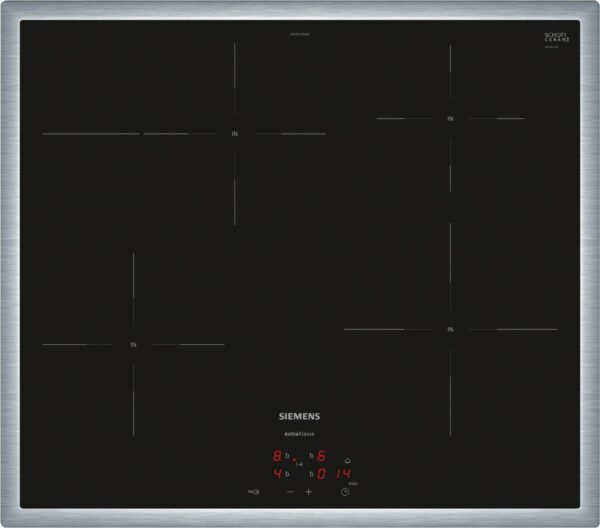 Siemens EI645CFB6M Glaskeramik-Induktions-Kochfeld edelstahl