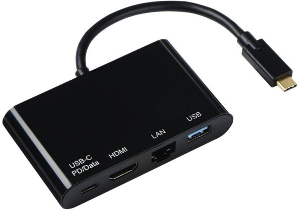 Hama 4in1 USB-C Multiport-Adapter schwarz