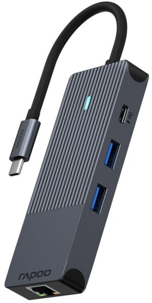 Rapoo USB-C 8-in-1 Multiport Adapter grau