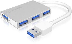 Icy Box IB-HUB1402 USB 3.0 4-Port Hub silber