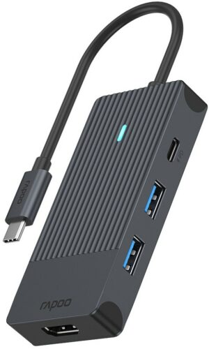 Rapoo USB-C 4-in-1 Multiport Adapter grau