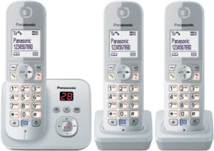 Panasonic KX-TG6823GS Schnurlostelefon mit Anrufbeantworter perlsilber