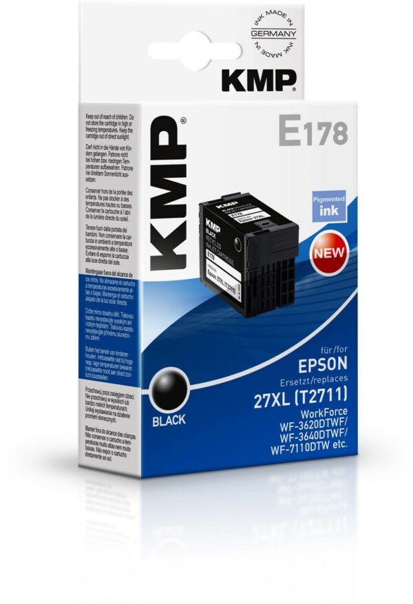 KMP E178 (18ml) Tintenpatrone schwarz