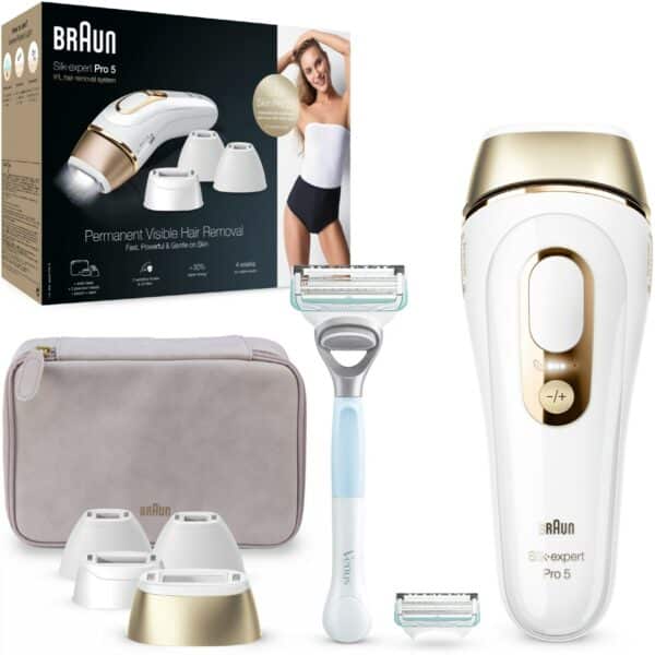 Braun PL 5356 IPL Silk-Expert Pro IPL Haarentfernungssystem weiß/gold