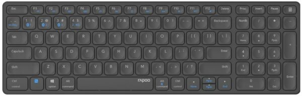 Rapoo E9700M (DE) Bluetooth Tastatur dunkelgrau