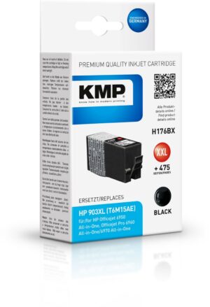 KMP H176BX (1.300 S.) Tintenpatrone ersetzt HP 903XXL (T6M15AE)