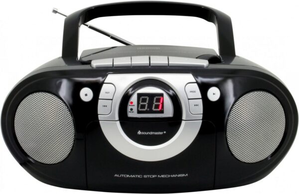 Soundmaster SCD5100SW Radio-Rekorder mit CD + Kassette schwarz