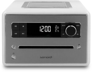 Sonoro Qubo Uhrenradio mit CD silber