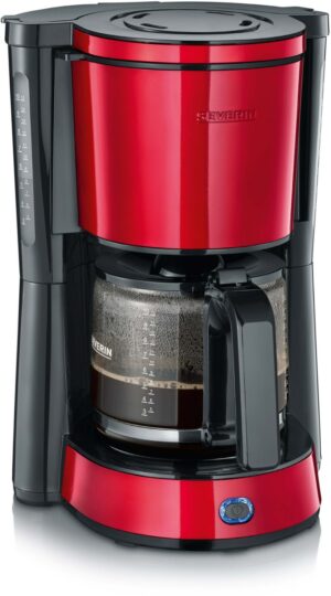 Severin KA 4817 Kaffeeautomat feuerrot metallic/schwarz