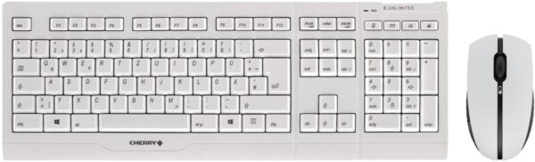 Cherry B.Unlimited 3.0 (DE) Kabelloses Tastatur-Set weiß/grau