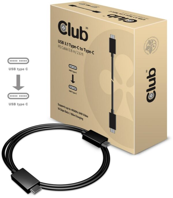 Club3D USB 3.1 Gen 2 Type-C PD 100W (0