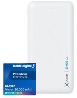 XLayer Micro (20.000mAh) Powerbank weiß