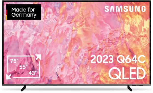 Samsung GQ75Q64CAU 189 cm (75") QLED-TV schwarz / D