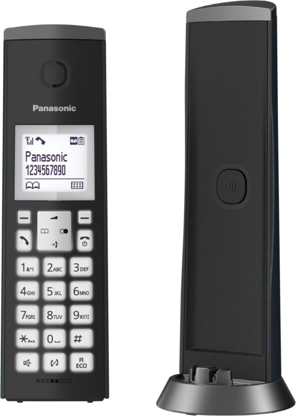 Panasonic KX-TGK220GM Schnurlostelefon mit Anrufbeantworter mattschwarz