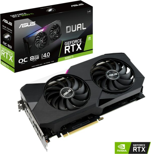 Asus GeForce RTX3060 Ti Dual V2 OC (8GB) PCI-E Grafikkarte schwarz