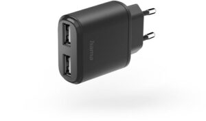 Hama Ladegerät 2-fach USB (12W) schwarz