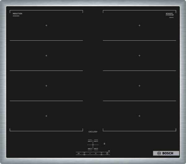 Bosch NXX645CB5M Glaskeramik-Induktions-Kochfeld edelstahl