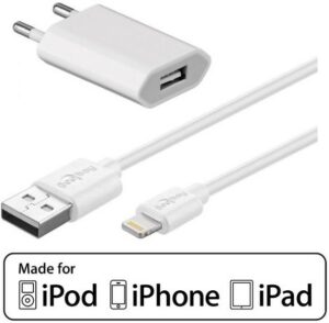 Hapena iPhone/iPod Ladeset MFI Lightning weiß