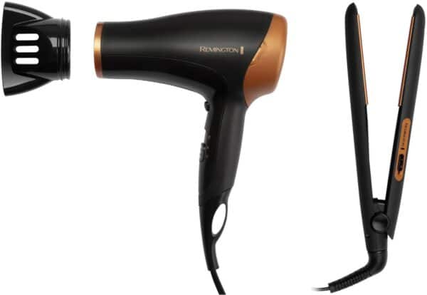 Remington D3012GP Haartrockner + Haarglätter Set schwarz