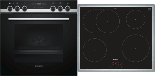 Siemens EQ521IB00 Herdset mit Induktionskochfeld bestehend aus HE517BBS1 + EI645CFB1E edelstahl + edelstahl