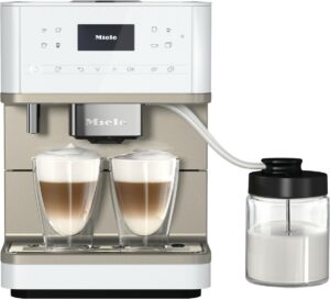 Miele CM 6360 Kaffee-Vollautomat lotosweiß/CleanSteelMetallic