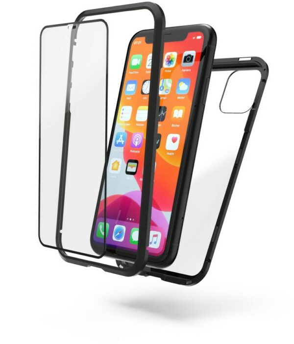 Hama Magnetic/Displayglas Cover für Apple iPhone 11 schwarz/transparent