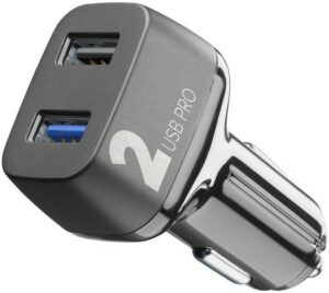 Cellular Line Dual USB Ladegerät (36W) KFZ-Handy-Zubehör schwarz