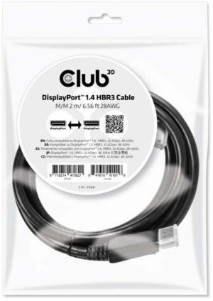 Club3D DP 1.4 St. > DP 1.4 St. Kabel (2m)