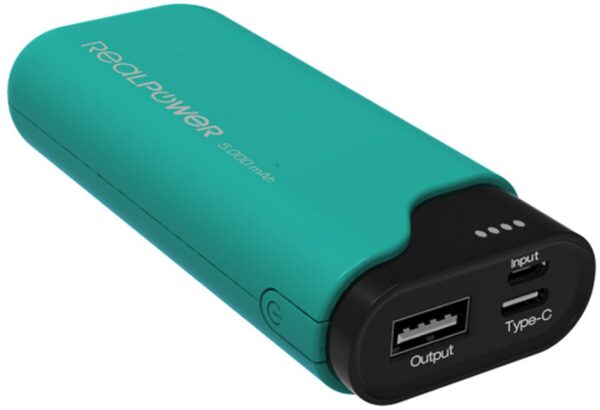 RealPower PowerBank PB-5000C (5.000mAh) grün