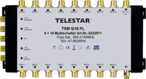 Telestar TSM 5/16 Premium Line Multischalter schwarz/silber