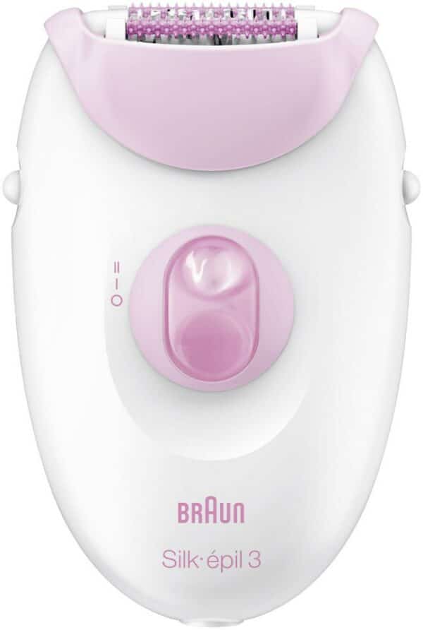 Braun 3175 Silk-épil 3 Epilierer + Aufbewahrungstasche pink/weiß