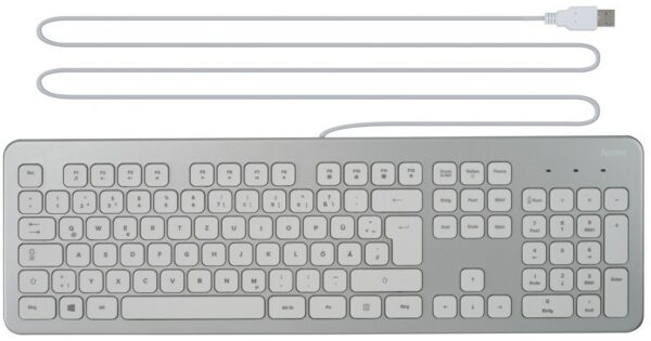 Hama KC-700 Tastatur silber/weiß