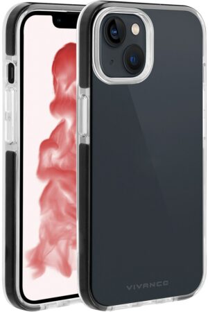 Vivanco Rock Solid Cover für iPhone 14 Plus transparent/schwarz