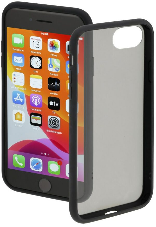 Hama Cover Invisible für iPhone 6/6s/7/8/SE (2020) schwarz/transparent