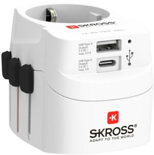 Skross Reisestecker PRO Light USB (A/C) weiss