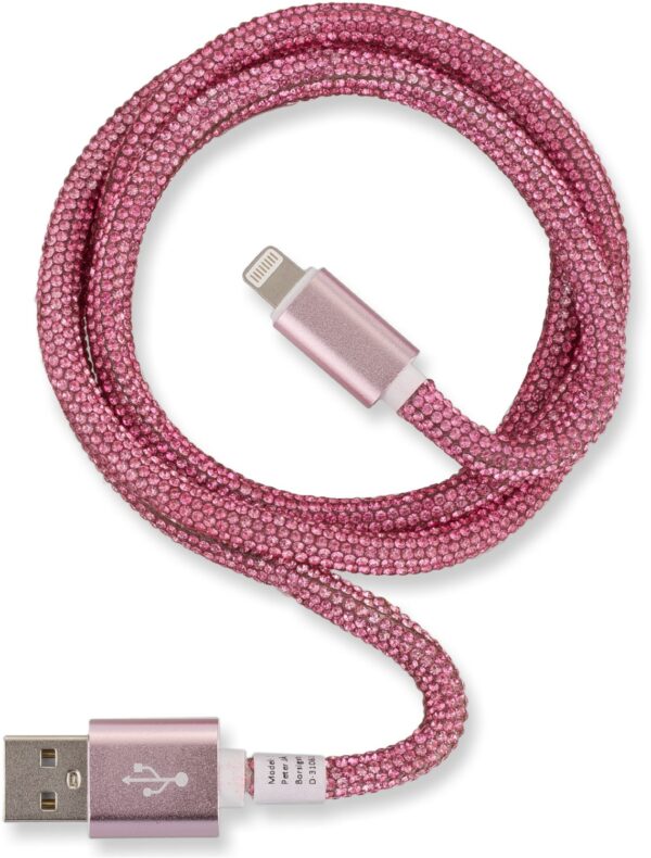 OHLALA! USB > Lightning Glamour Kabel (1m) rose