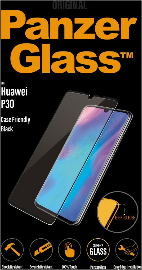 PanzerGlass Displayschutz Casefriendly für Huawei P30 schwarz